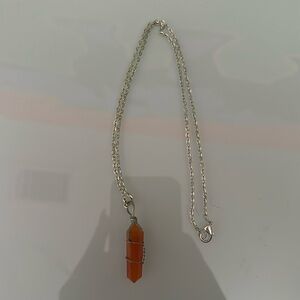 Carnelian crystal necklace